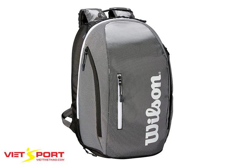 Balo Vợt Tennis Wilson Super Tour Ghi Trắng Balo Vợt Tennis Wilson Super Tour Ghi Trắng