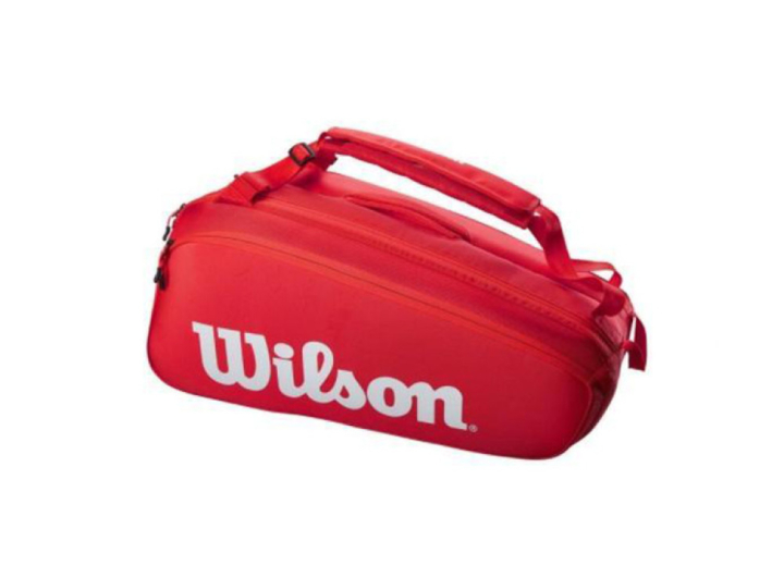 BAO VỢT TENNIS WILSON SUPER TOUR 9R ĐỎ WR8010501001 BAO VỢT TENNIS WILSON SUPER TOUR 9R ĐỎ WR8010501001