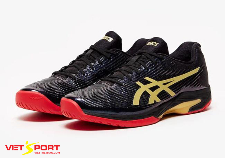 GIẦY TENNIS ASICS SOLUTION SPEED FF (ĐEN/ĐỎ/VÀNG)