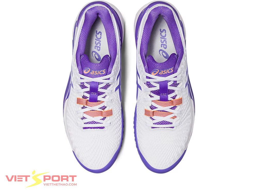 Giày Tennis Asics Gel-Resolution 9 White-Amethyst