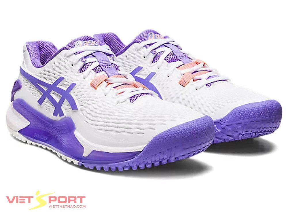Giày Tennis Asics Gel-Resolution 9 White-Amethyst