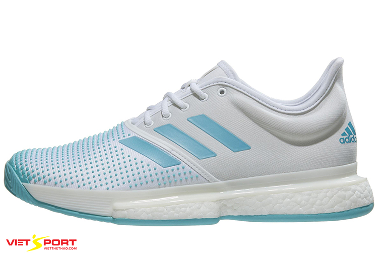 Adidas Solecourt Boost trắng/xanh