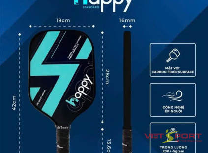 Vợt Pickleball Zocker Happy HP1 Thunder Black