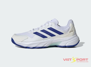Giày Tennis Pickleball Adidas COURTJAM CONTROL 3 White/Lucid Blue
