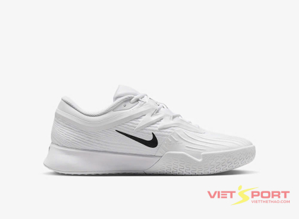Giày Tennis Nike Vapor Pro 3 FZ2161-101 màu trắng phối đen, upper lưới thoáng khí, đệm Zoom Air, đế cao su XDR – thi đấu sân cứng hiệu quả.