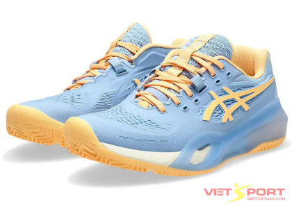 Giày Tennis Pickleball ASICS GEL-RESOLUTION X PADEL màu Stone Wash/Orange Glow – thiết kế bền bỉ, đệm GEL êm ái, phù hợp thi đấu trên sân cứng và padel.