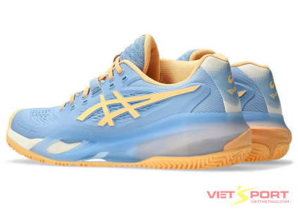 Giày Tennis Pickleball ASICS GEL-RESOLUTION X PADEL màu Stone Wash/Orange Glow – thiết kế bền bỉ, đệm GEL êm ái, phù hợp thi đấu trên sân cứng và padel.