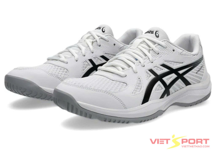 Giày Tennis Pickleball ASICS UPCOURT 6 WHITE/BLACK chính hãng | Vietsport