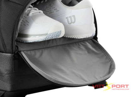 Balo tennis Wilson RF Black WR8032801001 – đựng 2 vợt, chống nước, thiết kế cao cấp | Vietsport