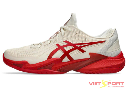 Giày Tennis Pickleball COURT FF 3 NOVAK CREAM/CLASSIC RED Chính Hãng – Sang Trọng & Hiệu Năng Cao | VIETSPORT