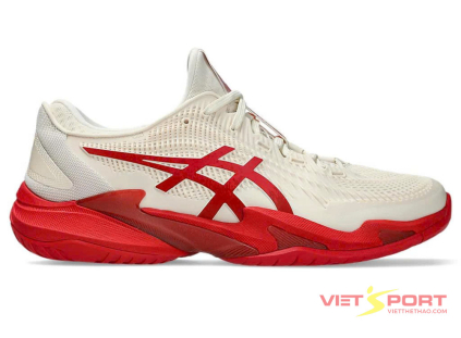 Giày Tennis Pickleball COURT FF 3 NOVAK CREAM/CLASSIC RED Chính Hãng – Sang Trọng & Hiệu Năng Cao | VIETSPORT