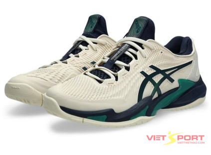 Giày Tennis Pickleball COURT FF 3 CREAM/JASPER GREEN Chính Hãng – VIETTHETHAO