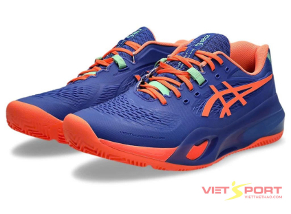Giày Tennis Pickleball ASICS GEL-RESOLUTION X PADEL Dark Cobalt/Vivid Coral – Chính Hãng, Ổn Định Tối Ưu, Bám Sân Siêu Chắc