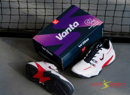 Giày Pickleball Wika Vanta Trắng Navy – Chính Hãng, Ổn Định & Thoáng Khí | VIETSPORT