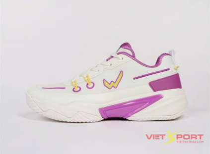 Giày Pickleball Wika Vanta Trắng Tím – Chính Hãng, Ổn Định & Thoáng Khí | VIETSPORT