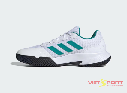 Giày Tennis & Pickleball Nam adidas Gamecourt 2.0 White / Green Chính Hãng – Nhẹ & Ổn Định | VIETSPORT