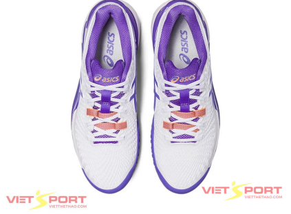 Giày Tennis Asics Gel-Resolution 9 White-Amethyst